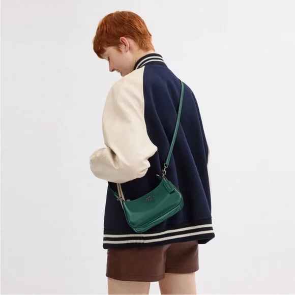 NWT！COACH TERI MINI SHOULDER CROSSBODY BAG（CW310）EMERALD GREEN fast shipping